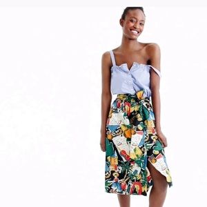 J.Crew cotton postcard skirt